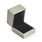 Plastic Jewelry Boxes, Covered with PU Leather, Square