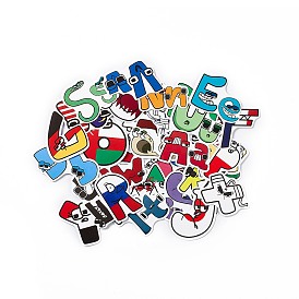 Alphabet Character Self-Adhesive Stickers, Lettrt Stickers, for Suitcase, Skateboard, Refrigerator, Helmet, Mobile Phone Shell, Letter Pattern
