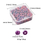 55.5G 3 Style Baking Paint Glass Round Seed Beads, for Halloween