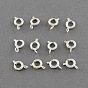 Cierres de anillo de resorte de latón, sin plomo y cadmio, 10x6x1.5 mm, agujero: 1.5 mm
