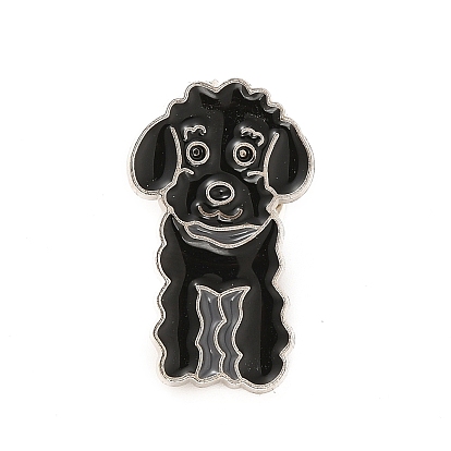Pasador de perro esmaltado con embragues de mariposa de latón, insignia de aleación para ropa de mochila