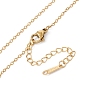 Collier à pendentif en perles de cube, placage ionique (ip) 304 bijoux en acier inoxydable pour femmes