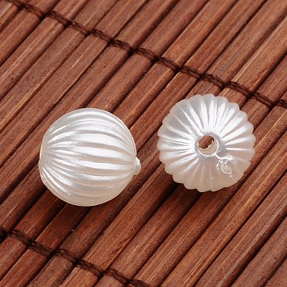 Redondo de acrílico perlas de imitación de la perla, 10 mm, Agujero: 2 mm, sobre 1100 unidades / 500 g