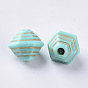 Acrylic Beads, Metal Enlaced, Plating Acrylic Beads, Golden Metal Enlaced, Bicone