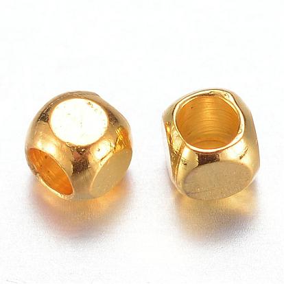 Brass Spacer Beads, Cube
