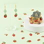 140 pcs 7 pendentifs en émail en alliage d'or léger de style, tranche de pastèque & cerise & fraise