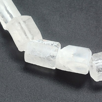 De perlas de cristal de cuarzo natural hebras, cuboides