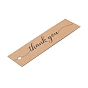 Rectangle Thank You Theme Kraft Paper Cord Display Cards, with 10m Bundle Hemp Rope