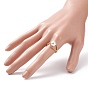 Кольцо на палец с бусинами из ракушечного жемчуга, латунная проволока для женщин