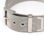 Réglable 304 création de bracelet en acier inoxydable, avec des fermoirs de bande de montre et les accessoires en plastique, 230x18mm