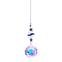 K9 Crystal Glass Big Pendant Decorations, Hanging Sun Catchers, with Metal Finding, Starfish