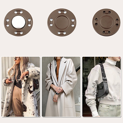 Botones magnéticos de hierro sujetador de imán a presión, plano y redondo, para la confección de telas y bolsos