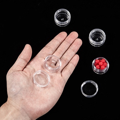 Récipients de stockage de perles en matière plastique, colonne, 3x1.8 cm