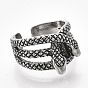 Alloy Cuff Finger Rings, Wide Band Rings, Snake