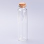 Botellas de vidrio, con tapón de corcho, deseando botella, contenedores de cuentas