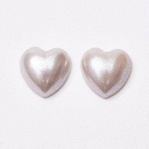 Acrylic Pearl Cabochons, Heart