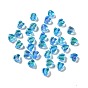 Perles en plastique transparentes écologiques, ab de couleur, cœur