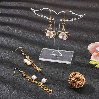 Plastique présentoir de boucle d'oreille, présentoir à bijoux, stand d'arbre de bijoux