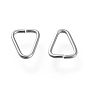 304 Stainless Steel Triangle Rings, Buckle Clasps, Fit for Top Drilled Beads, Webbing, Strapping Bags