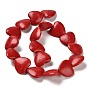 Synthetic Howlite Beads Strands, Dyed, Heart