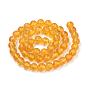 Synthetic Citrine Beads Strands, Round, Dyed