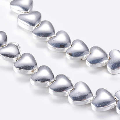 Non-magnetic Synthetic Hematite Beads Strands, Heart