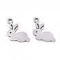 201 Stainless Steel Charms, Laser Cut, Rabbit