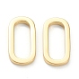 Brass Linking Rings, Interlocking Ring, for Necklace Making, Long-Lasting Plated, Rectangle