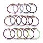 Braided Stainless Steel Wire European Style Bracelets Making, with Silicone Beads and Brass Clasps, Long-Lasting Plated