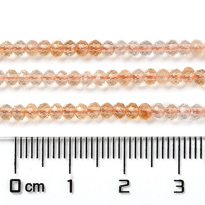 Citrine naturelle chapelets de perles, facette, AA grade