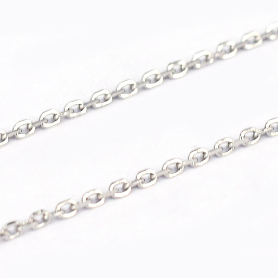 304 Stainless Steel Cable Chains, Diamond Cut Chains, Oval