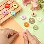 10Pcs 10 Colors Food Grade Eco-Friendly Silicone Beads, Chewing Beads For Teethers, DIY Nursing Necklaces Making, Daisy