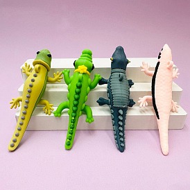 Gros pendentifs en plastique pvc, breloque crocodile et lézard