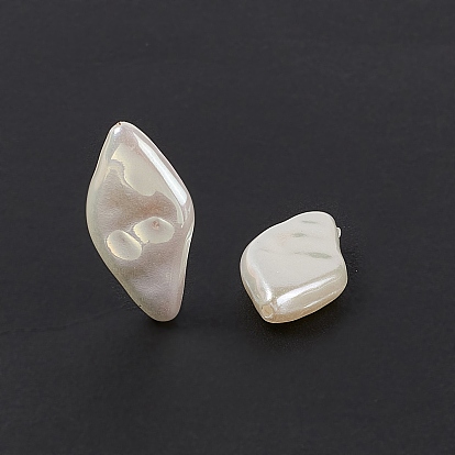 Opaque Acrylic Beads, Imitation Pearl, AB Color, Irregular Rhombus