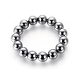 Terahertz Stone Beads Stretch Bracelets, Round