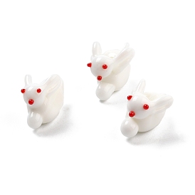 Perles lampwork, perles au chalumeau, faits à la main, lapin