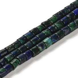 Brins de perles de chrysocolla et lapis lazuli naturelles, colonne