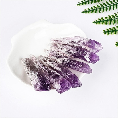 Natural Amethyst Display Decoration, Healing Stone Wands, for Reiki Chakra Meditation Therapy Decos, Cone