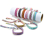 Плетеный браслет из хлопкового шнура с волнистым узором, Этнический племенной регулируемый бразильский браслет для женщин
