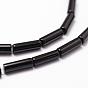 Natural Black Onyx Beads Strands, Grade A, Dyed & Heated, Column