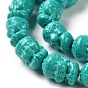 Perles de corail synthétiques sculptés, teint, Bouddha