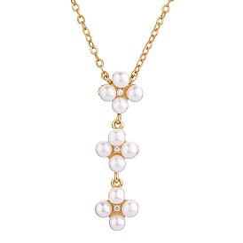 Collier pendentif fleur de perles de coquillages pour femmes, 925 collier à breloques en argent sterling balancent des cadeaux pour l'anniversaire de Noël
