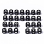 Food Grade Eco-Friendly Silicone Beads, Horizontal Hole, Chewing Beads For Teethers, DIY Nursing Necklaces Making, Cube, Black