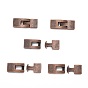 Tibetan Style Snap Lock Clasps, Lead Free and Cadmium Free, Rectangle