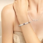 Bracelet extensible heishi surfeur en argile polymère fait à la main, bracelet preppy perlé mauvais œil au chalumeau pour femme