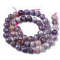 Natural Purple Red Tourmaline  Beads Strands, Round