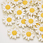 Alloy Pendants, with Enamel, Flower/Daisy, Light Gold