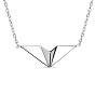 SHEGRACE Sweet and Lovely 925 Sterling Silver Pendant Necklace, with Origami Plane Pendant, 15.7 inch