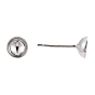 925 Sterling Silver Ear Stud Findings, Earring Posts with 925 Stamp