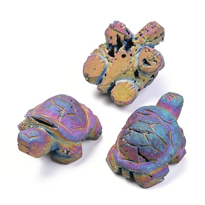 Perlas de ágata natural druzy, Decoración de la exhibición casera de la piedra preciosa, sin agujero / sin perforar, tortuga
